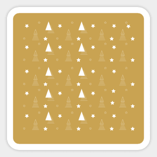 Christmas gold white minimal tree elegant Sticker